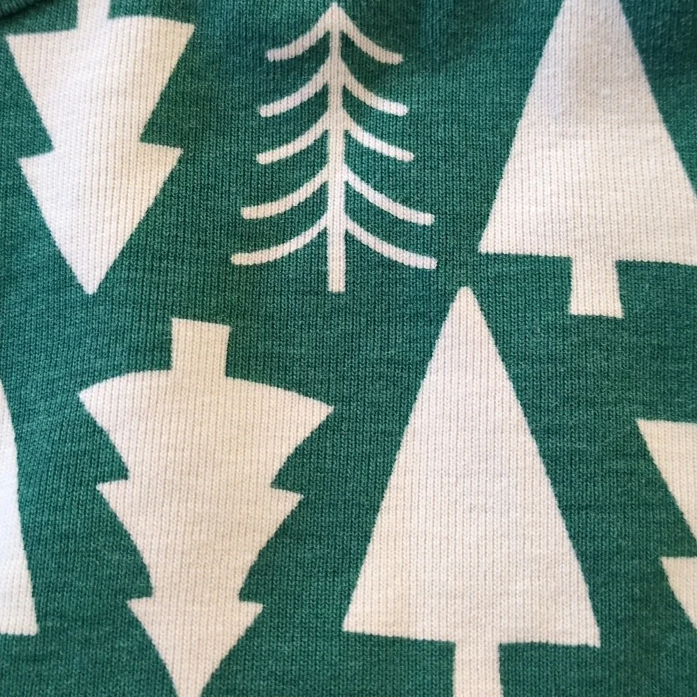 Hanna Andersson Christmas Tree Green Holiday Boys Pajama Set Size 12/120 CM